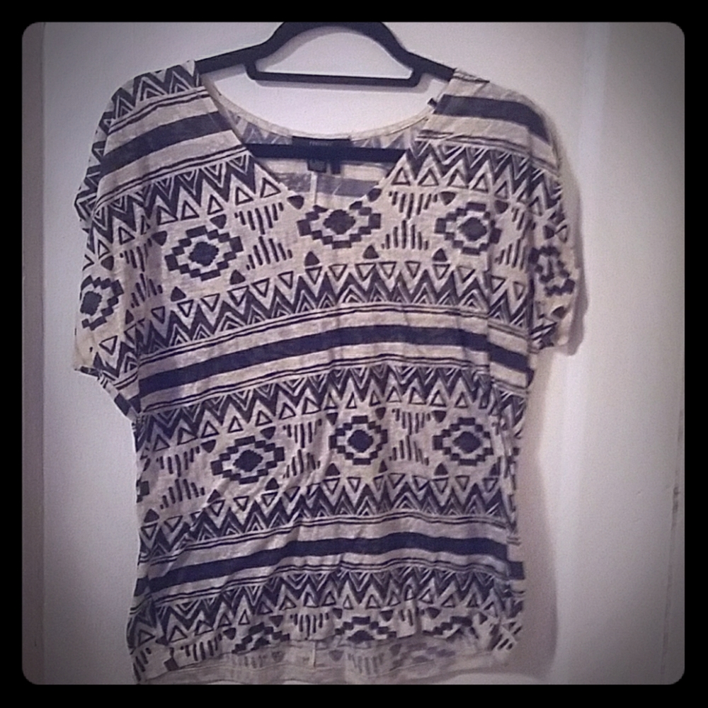 Black & white blouse